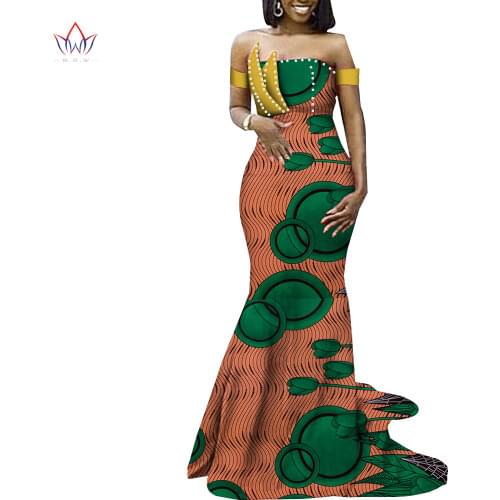 African Traditional Wear for Women 2021 summer long dress bazin riche maxi robe Bohemian African dresses for women party WY8990
