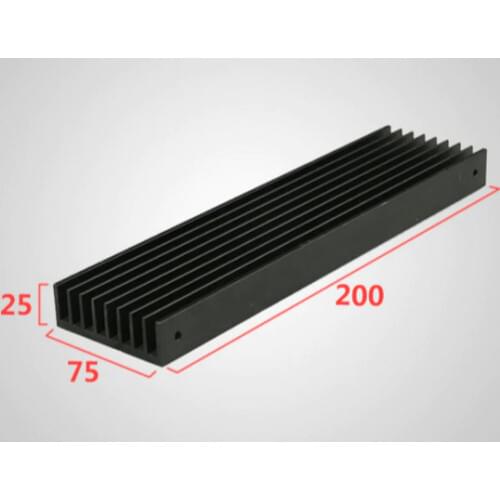 Fast Free Ship High-power radiator Good Aluminum heat sink strip 75*25*200mm Heatsink radiating bars