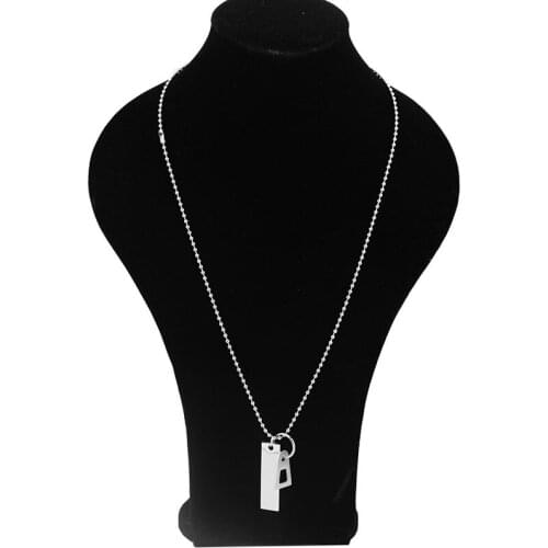 WOWTIGER stainless steel Punk chain Round bead chain waterproof Pendant necklace for women men accessories gift wholesale