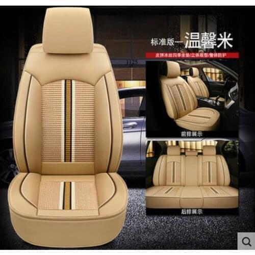 High quality Leather+ice silk Car seat cover seat covers for Kia sportage rio forte ceed sorento 2018 2019 2017-2005