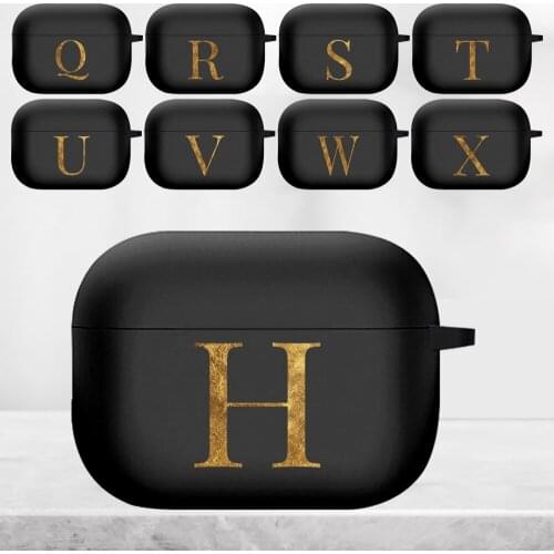 Case For Apple Airpods Pro Initials name Soft Silicone Protective Bluetooth Earphone Cover Charging Earpods Box Case