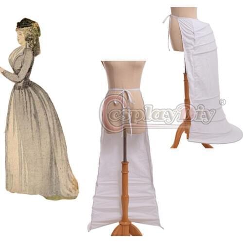 Cosplaydiy Crinoline Victorian Pannier Bustle Back Cage Hoop Petticoat Rococo Floor Length Dress Underskirt Petticoat L320