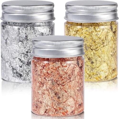 10g Decorative Gold Leaf Flakes Gold Silver Confetti DIY Nail Art Paiting Material Decorating Foil Paper Party Supplies Dropship