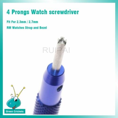 Watch Tool 4 prongs screwdriver,2.3/2.7mm Watch Strap Bezel screw Removal Tool For RM Watch Repair