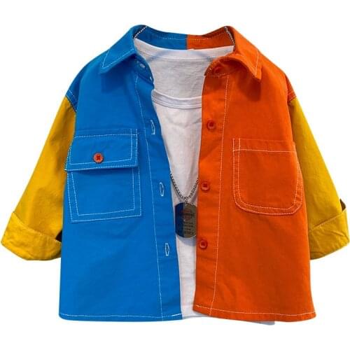 Baby Girl Jacket Boy Coat Clothes fashion Patchwork Jacket Baby Boy Long Sleeves Spring Autumn Kids Clothes