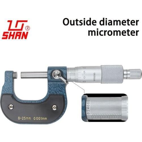 Outer diameter micrometer 0-25 mm high precision 0.001mm outside micrometer spiral micrometers instrument caliper centimeter