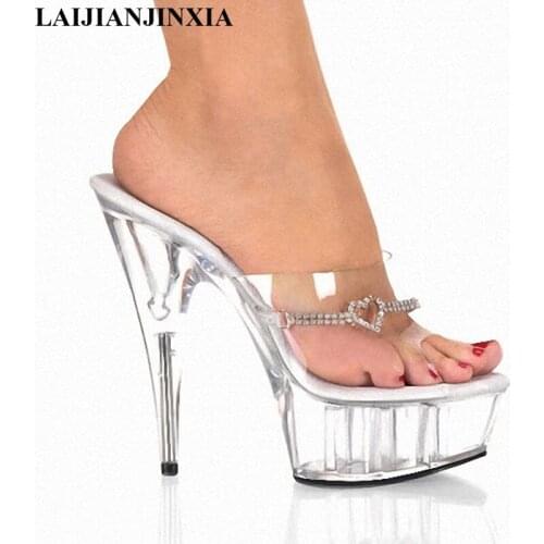 New style, transparent silver heel shoes, 15cm sexy model runway shoes, pole dancing shoes