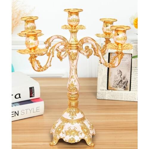 European home alloy dazzling candlestick retro home decoration wedding candlelight Dinner Candle Table christmas candle holder