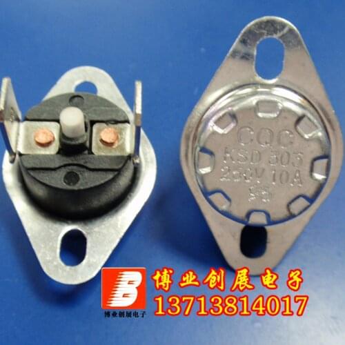 5pcs/Temperature control switch KSD301/KSD303 90 Degrees Normally closed (N.C) Celsius Manual reset Temperature switch