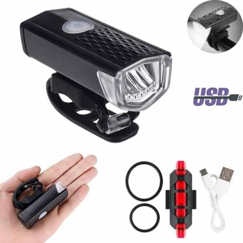 Rechargeable Bicycle Headlight Flashlight Lantern Handlebar Bike Light Waterproof Tail Light Lamp Bike Bicycle Accessories Parts