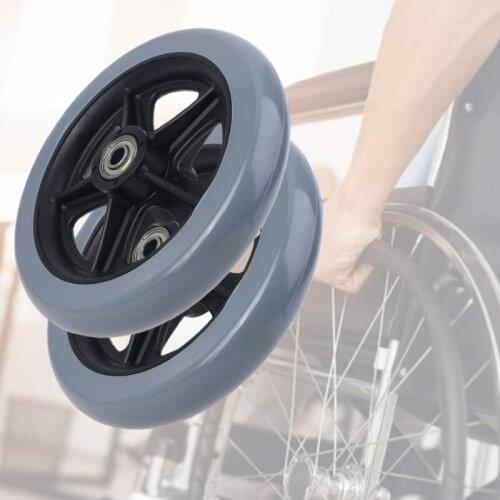 M17D 2pcs 6" Wheelchair Casters Small Cart Rollers Chair Wheels Accessories