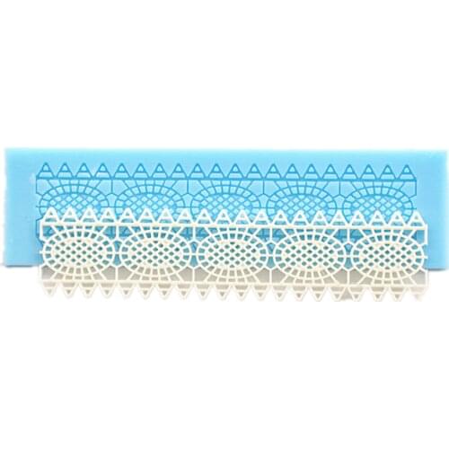 Flower Lace Cake Border Silicone Molds DIY Fondant Cake Decorating Tools Chocolate Gumpaste Polymer Clay Candy Moulds M883