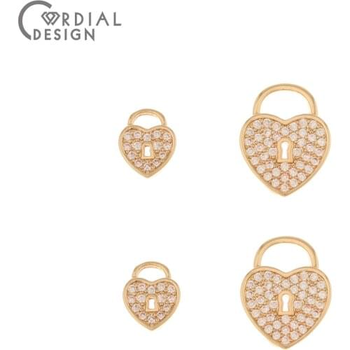Cordial Design Jewelry Accessories/Pendant/DIY Earrings Making/Heart Shape/CZ Charms/Hand Made/Jewelry Findings & Components
