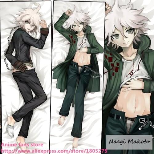 Cute Japanese Anime Dangan Ronpa Naegi Makoto Cool BL Pillowcase Dakimakura Pillow Case decorative Hugging Body Bedding
