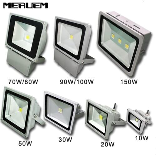 LED Reflet flood light 10W 20W 30W 50W 70W 80W 90W 100W 150W AC85-265V waterproof IP65 Floodlight Spotlight Outdoor Lighting