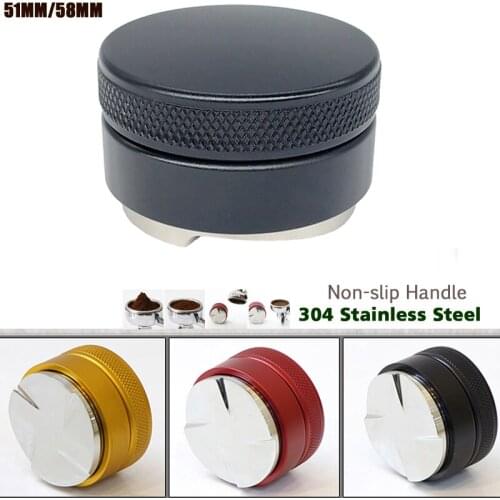 304 Stainless Steel Espresso Coffee Tamper 58MM Adjustable Three Angled Slope Base Home Coffee Brewing Tools Drop Shipping