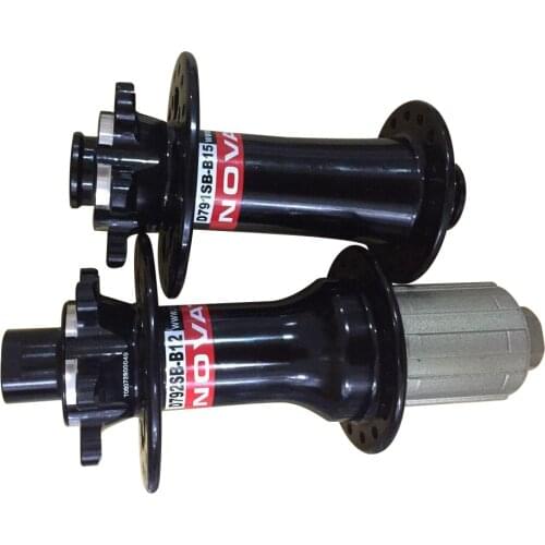 Novatec D791SB-B15 / D792-B12 6 bolt front 15x110mm rear 12x148mm thru axle 28/28 disc brake Boost hub