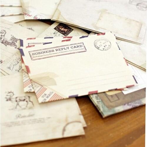 24 pcs Mini vintage envelope Small fresh office stationery student gift envelope Different patterns Paper envelope