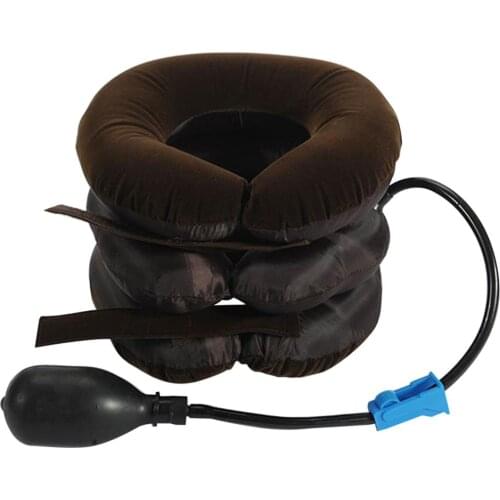 Air Inflatable Cervical Collar Neck Traction Three-layer Support Massage Pillow Pain Relief Relax Health Care Neck Head Stretch
