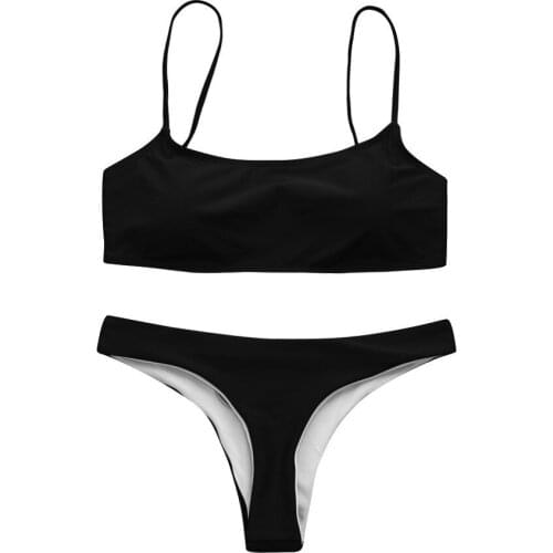 Women Bandeau Bandage Bikini Set Push-Up Brazilian Swimwear Beachwear Swimsuit Sexy Women Push-Up Padded Bra Beach Bikini Set