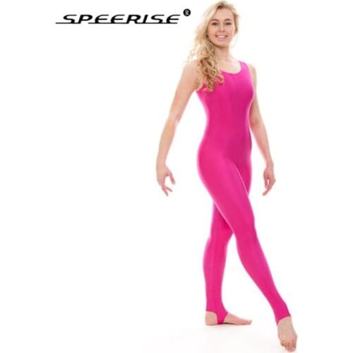 SPEERISE Womens Tank Stirrup Unitard Spandex Long Bodysuit Dance Wear Unitards Ballet Danvewear Bodysuits Costume