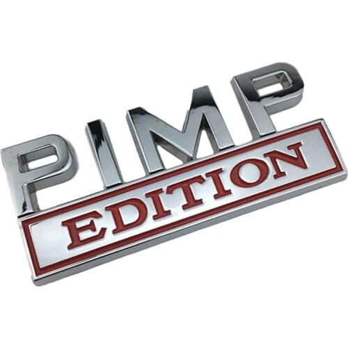 1pc Car Stikcer Zinc Alloy PIMP EDITION Emblem Badges Exterior Decals Accessories For Chevy Ford Car Truck