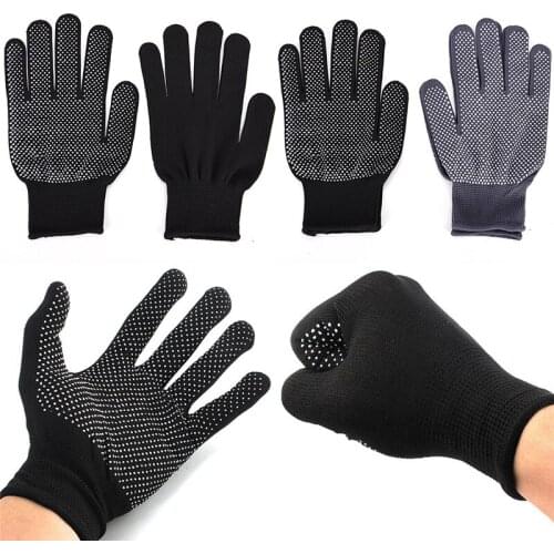2Pcs Professional Flat Iron Black Heat Glove Heat Resistant Glove For Curling Straight For Curling Iron Hair Styling Tool