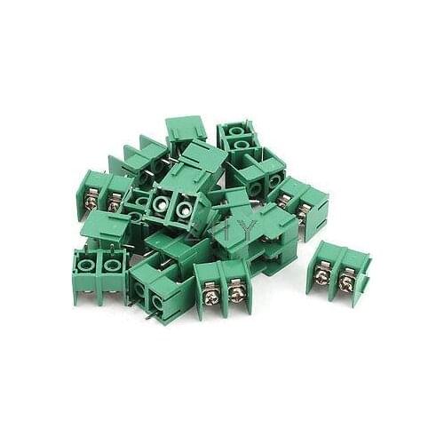 20 Pcs 7.62mm Pitch 2Pin Pluggable Type PCB Mount Screw Terminal Block Connector