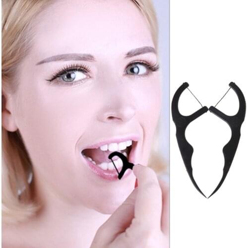 2021 New 50pcs Bamboo Charcoal Dental Floss Teeth Toothpicks Stick Oral Care Tooth Clean