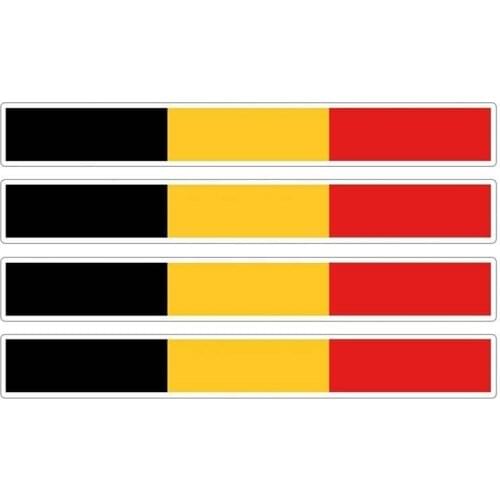 Belgium Car Stickers Car Stripe Motorcycle Racing Flag Sticker PVC for Auto Bumper Bike Moto BMW RV VAN Nissan 13cm*2cm