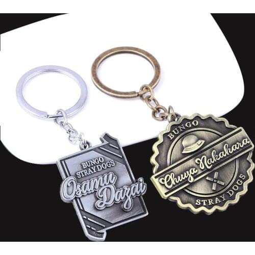 Anime Bungo Stray Dogs Keychain Nakajima Atsushi Ryunosuke Akutagawa Dog Paw Pendant Keyring For Men Women Cosplay Jewelry Gift