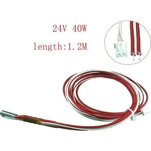 3D Printer Extruder Parts 6*20mm 24V/40W Cartridge Heater tube and 100K ohm NTC3950 Thermistor Kit for Ender 3 Ender 5 Series