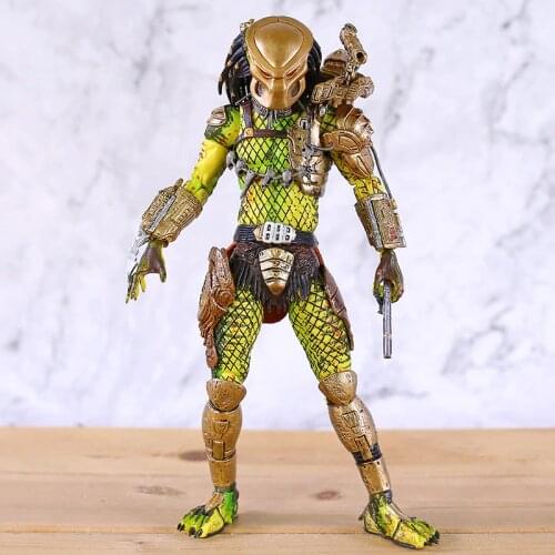 NECA Predator Figure Elder Predator Gold Kenner Leader Clan Chief PVC Action Figure Collectible For Kids Toys Gifts Brinquedos