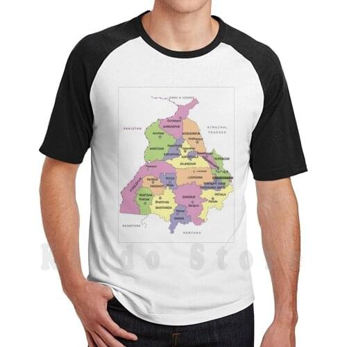 Punjab T Shirt Cotton Men Diy Print Cool Tee Punjab Map India Punjabi Bhangra Ranjha
