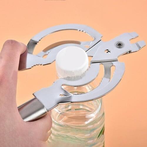 Creative Portable Bottle Opener Multifunctional Innovative Stainless Steel Easy Use Anti-rust Jar Can Opener for Daily Use