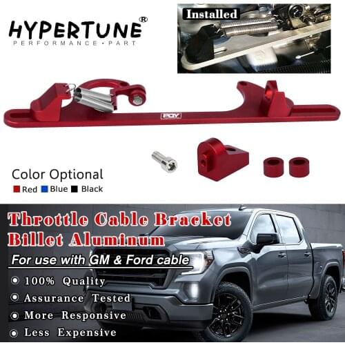 Hypertune - Billet Aluminum Throttle Cable Bracket For Ford cable Fit Quick Fuel 4150 and 4160 Carburetor 350 FF JR-TCB01