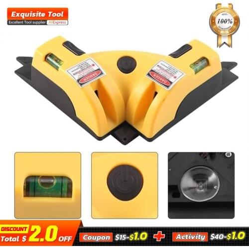 90 Degree Right Angle Square Mini Niveau Laser Lazer Level Measurement Tool Leveler Construction Electronic Measuring Instrument