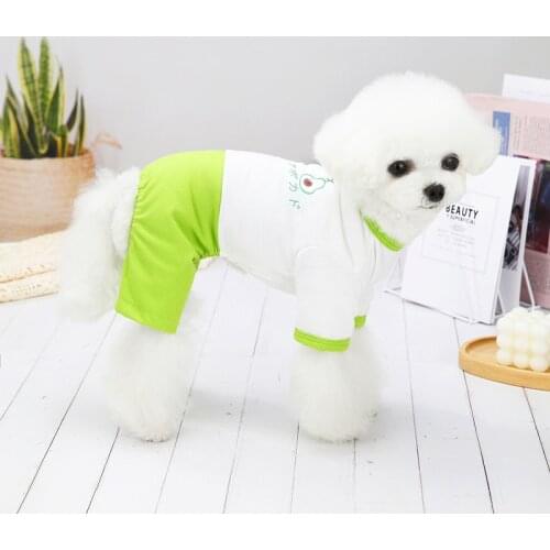 Summer Pet Dog Clothes Avocado Dog Jumpsuit Puppy Dog Clothes for Pomeranian Bichon Small Dogs Pajama Pet Costume Ropa Para Pere