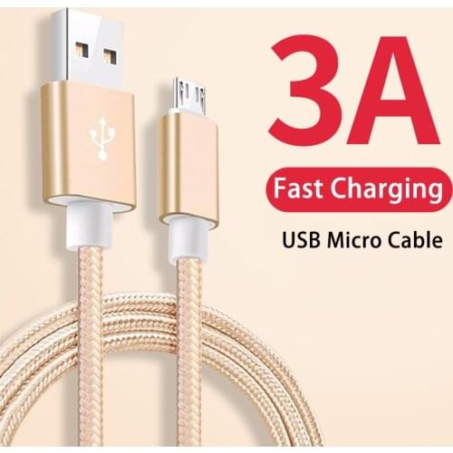 3A USB Micro Cable Fast Charging Cord for Samsung Xiaomi Redmi Note 5 Pro Mobile Phone Accessories Data Cable Charger Usb Cable