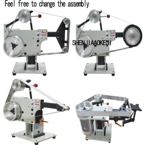 Small Vertical and horizontal type belt machine Abrasive belt polishing machine triangle wire drawing polish machine 220V/380V