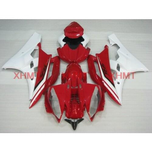 For YAMAHA YZFR6 2006 - 2007 Fairings for YAMAHA YZFR6 07 Fairings YZF R6 06 White Red Abs Fairing