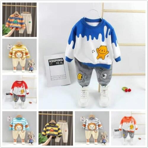 Boys Clothes Sport Suit Casual Girls Clothing Sets Autumn Children Kids Tracksuit Coats + Pants Trousers 2PCS 0-4Y Baby Outwear