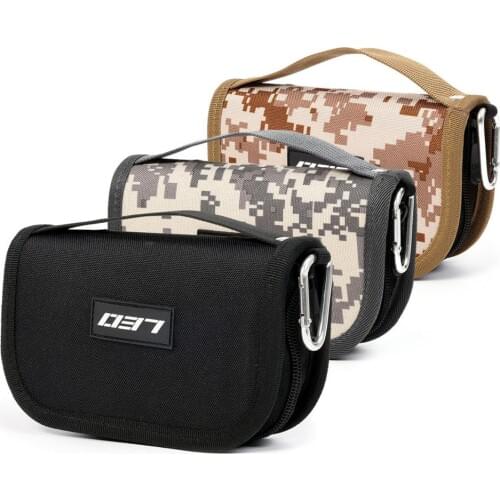 Outdoor Portable Fishing Bag Fishing Lure Container Bag For Spoon Lure Large Capacity Canvas Zipper Storage Case Fishing Tackle