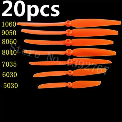 20pcs/lot RC Helicopter Plane EP 8060 / 7035 / 8040 / 9050 / 1160 Propellers For RC Aircraft Replace GWS Direct Drive With Ring