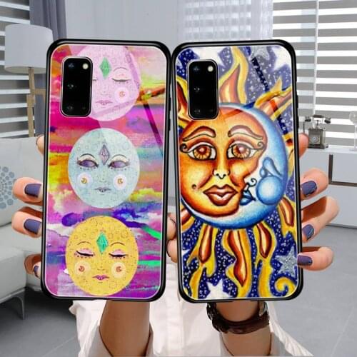 Luxurious lucky fish Phone Case Tempered Glass For Samsung S7 S8 S9 S10E S20 21 30 Plus ultra Note 8 9 10 Plus A7 2018