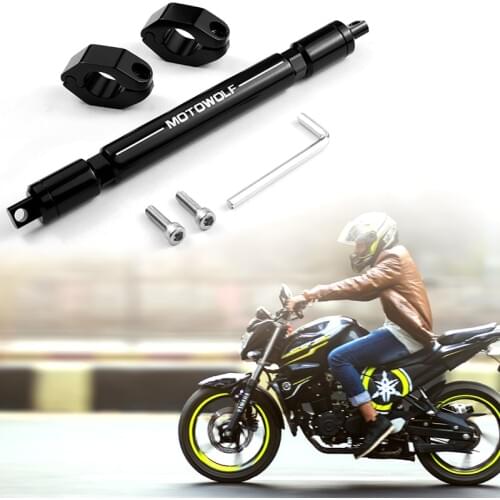 320mm Motorcycle Cross Bar 7/8" 22mm Handlebar Motorbike Grips Handle Bar Steering Wheel Length Adjustable CNC Aluminum Alloy