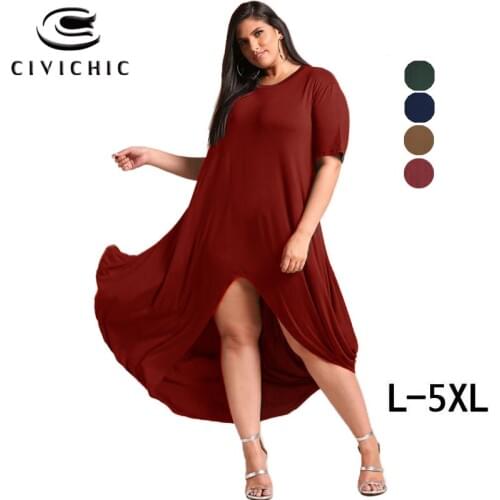 Chic Women Spring Fall Big Size Robes Femme 2020 Irregular Zomer Jurk Elegant Party Vestidos Plus Size Summer Maxi Dress DRS104