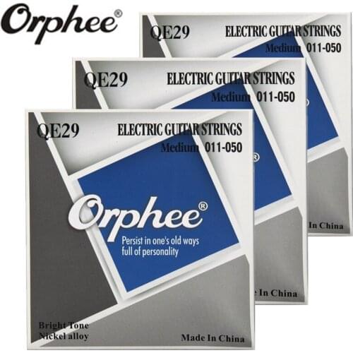 Orphee QE29 011-050 Electric Guitar Strings Hexagonal Nickel Alloy Extra Super Light Bright Tone Guitar Parts accessories 3sets