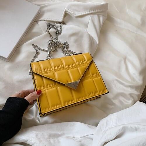 Mini Shoulder Bags Retro Women Stone Leather Pattern PU Envelope Bag Casual Chain Solid Color Shoulder Bags for Women