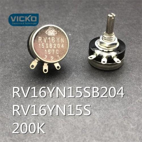 TOCOS RV16 RV16YN RV16YN15S RV16YN15SB204 200K single turn potentiometer switch RV16YN 15SB204